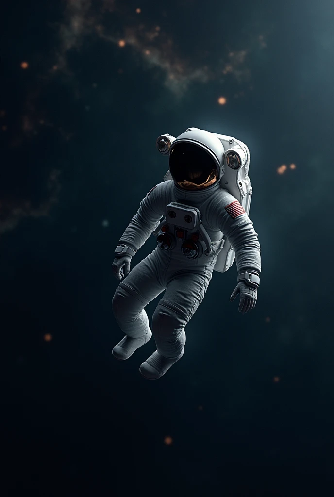 A man in space