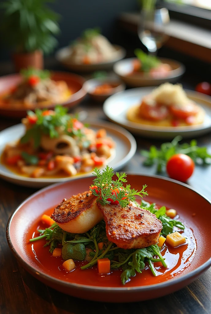 GENERATE AN IMAGE OF SOME DISHES THAT SAY KITCHEN VENTURA