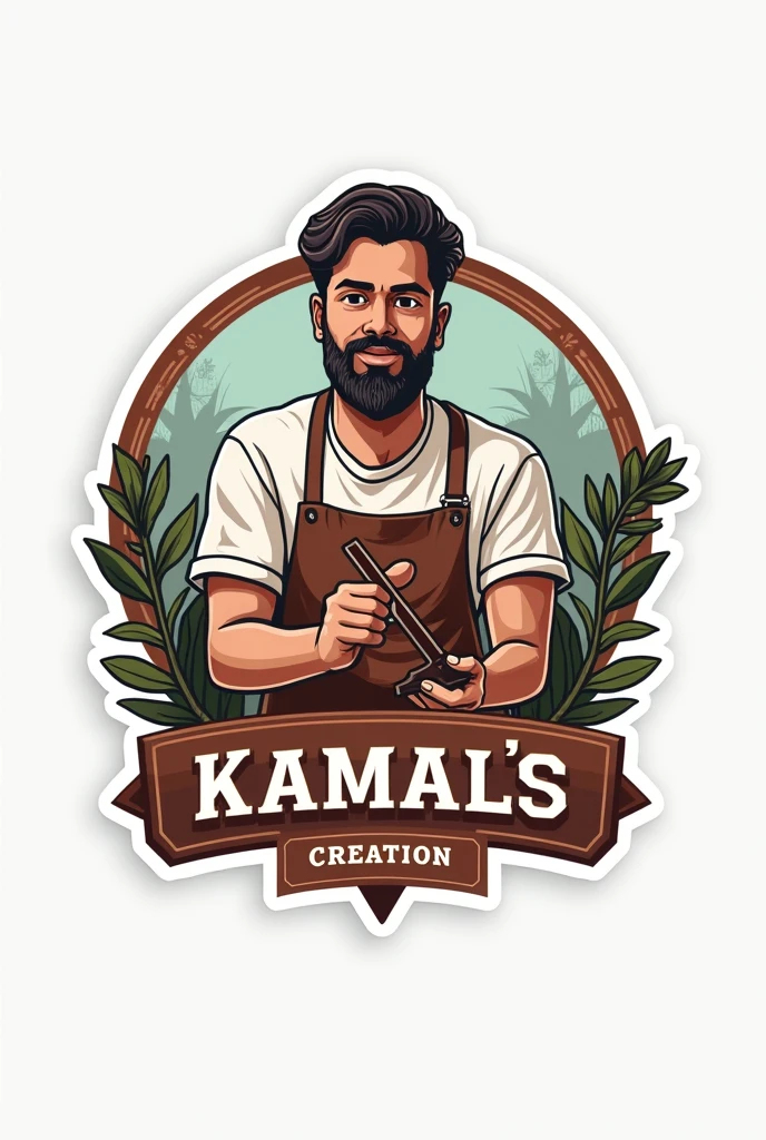 Logo for my bussines sticker kamal's creation