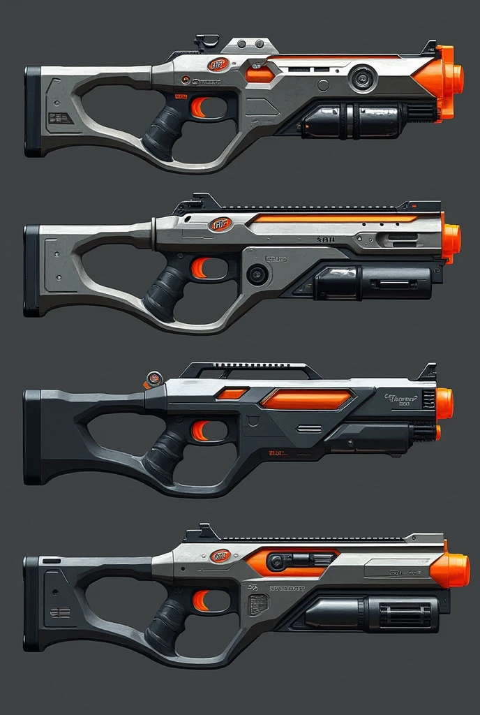 Futuristic nerf gun inspired by industrial design 
 
