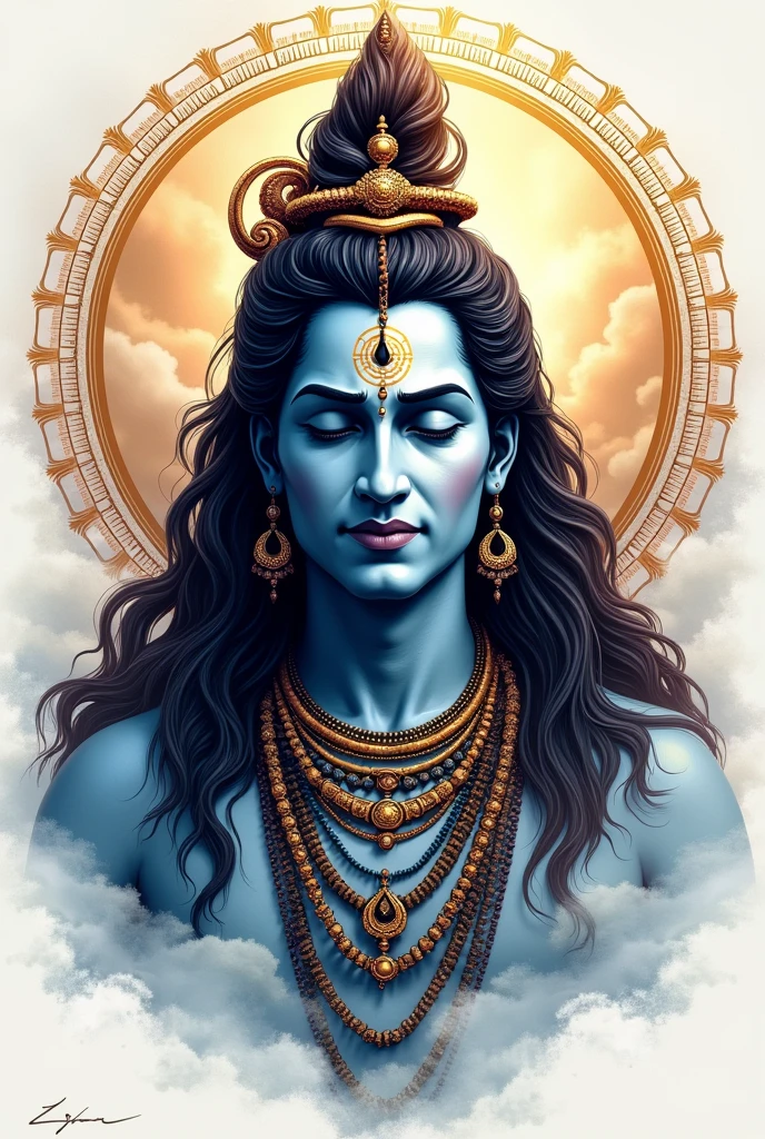 create a pic named Nihal tshirt witb lord shiv