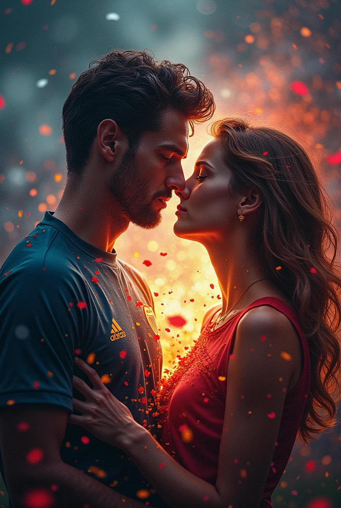 Don't tell him "I love you" better tell him: You are perfect Like Zidane's volley Like Cristiano's chilena Or Matias' penalty Elegant like Pirlo's passes Messi's dribbles or Román's touches Exciting like Iniesta's goal, Ramos' header or Montiel's penalty, brave as Gatuso in Milan, like Cholo in Atleti, o como luka en el mundial alegre como la sonrisa de Ronaldinho los chistes De Joaquin o la gambetas de Neymar prometo serte fiel como Toti a la roma impresionante como Maradona Inglaterra como casillas a holyou o como James a Uruguay prometo mantenerme Fuerte, But if I fail you won't see me die lying down but standing up like Baggio and if ever you are the one who falls I will fall with you like Rois in Dortmund in short I love you like the anthem before the game like the ball on the pitch or like the fan for his team... better tell him that, you. . .