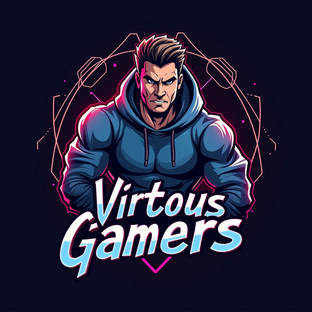 Logo for a computer gaming channel on youtube called "Virtuous Gamers"
