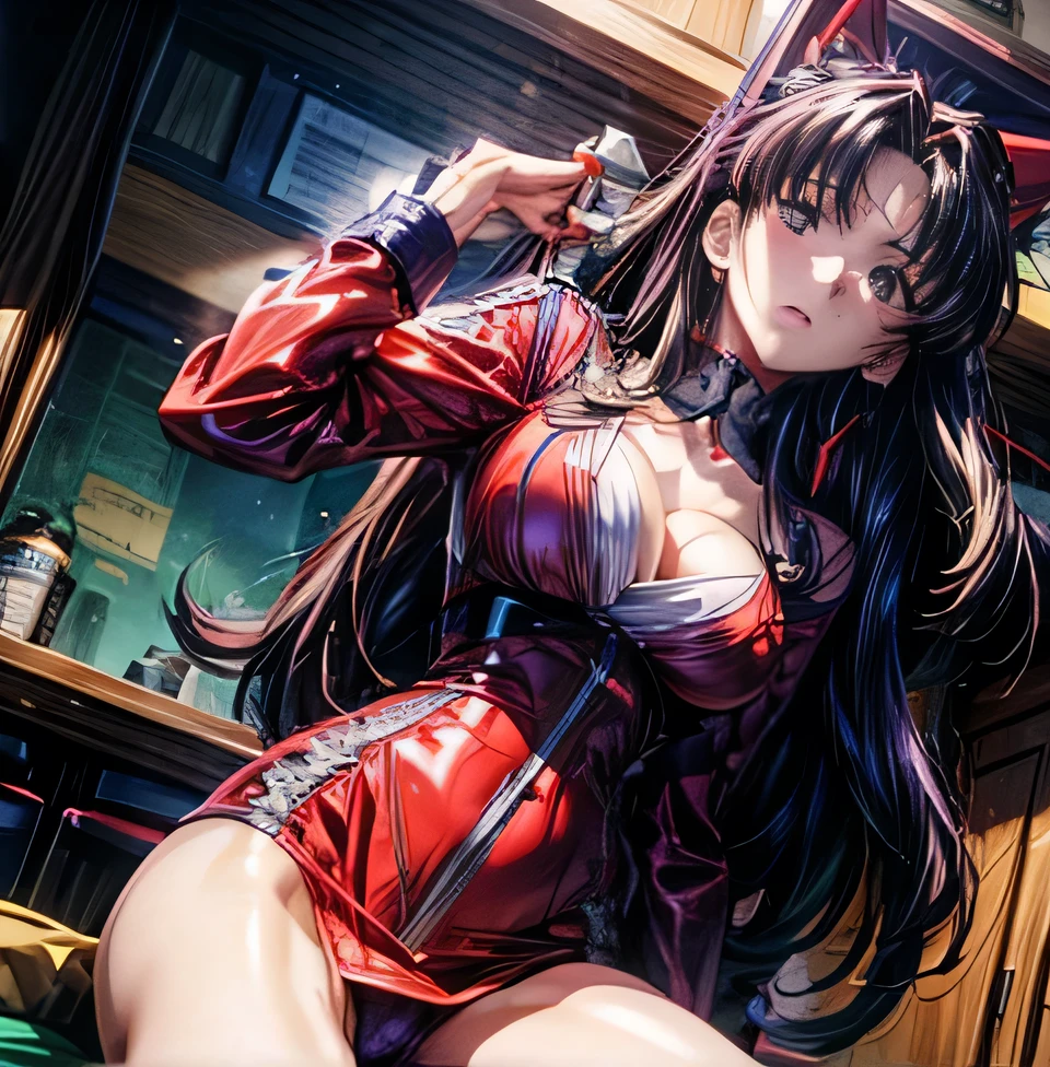 Eva　Katsuragi Misato　Purple Long Hair　Whole person　　NERV Headquarters: First Level of Alert