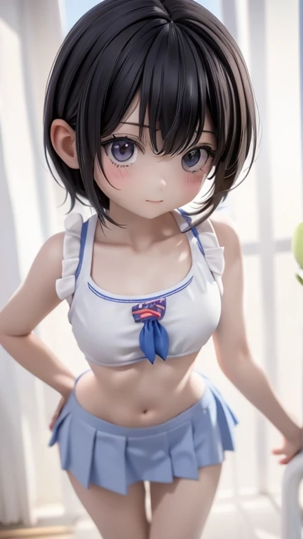 bikini、Primary school students、Girl、Girl、Primary school students、slender、Slender、Black Hair、