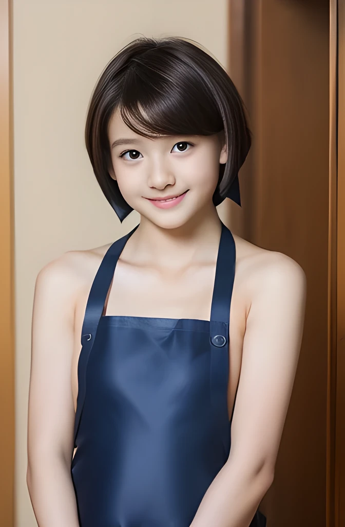 (Editorial of a beautiful Melanesian woman ), (((Half Apron 1.4))), (Very detailedな顔:1.5), (Seductive sexy smile:1.2), (logic:1.6), (Naked with a half apron:1.7), (8k, Hmph, Digital SLR, Nipples、high quality, Cinema Lighting, Bokeh), (dramatic, Awards, incredible Tabletop:1.3), Super sexy, Female fitness model body, Tabletop,high quality, Awards, 最high quality, High resolution, 8k,13 year , ( short hair:1.5), Delicate body,(Flat乳:1.4)、(Brown Skin:1.5)、Sunburn、(最high quality,8k,超High resolution:1.2),(cute),(Flat胸),(Tabletop:1.3), (8k, Realistic, RAW Photos, 最high quality: 1.4), (((Baby FaceBeautiful woman with perfect figure :1.4, cute face, Beautiful Face, (Realistic Face), Beautiful Hairstyles, Realistic eyes, Beautiful details, (Realistic Skin), Beautiful Skin, charm, 超High resolution, Unbalance, Very detailed, (Cleavage:0.8), Japanese, ((Slim figure:1.2)), Sujiman、Small Ass (Narrow areola, Small areola), (Perfect shape ), (Small and beautiful ), Fashion model posing, A kind smile、(13 years, Junior hol girl, (Delicate body,(Flat:1.4)、(Brown Skin:1.5)、Sunburn、(((Welcome back、Raise your arms、)))