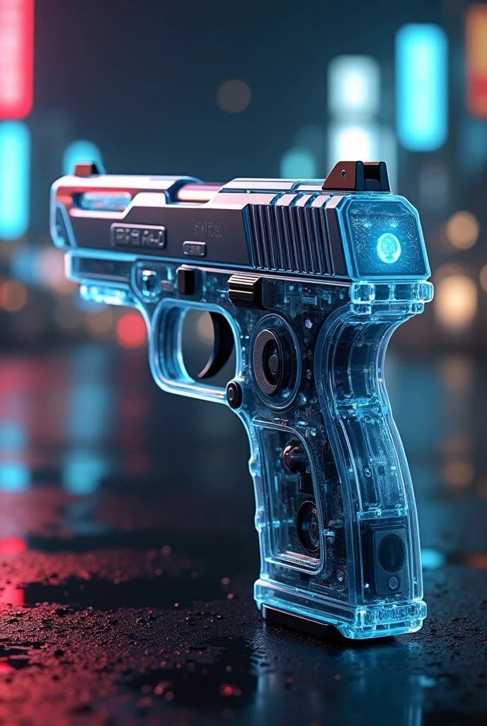 Gun that has a transparent part