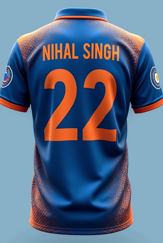 Create a Indian cricket team tshirt named NIHAL SINGH 22