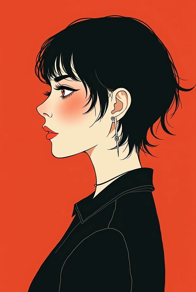 A proud and gentle big warm girl~
Cute with sharp eyes and sharp mouth~Style Beauty,author:conrad roset a cool girl,Lack of metal,Surreal minimalist shadows,Flat illustration, Luo Erchun,
