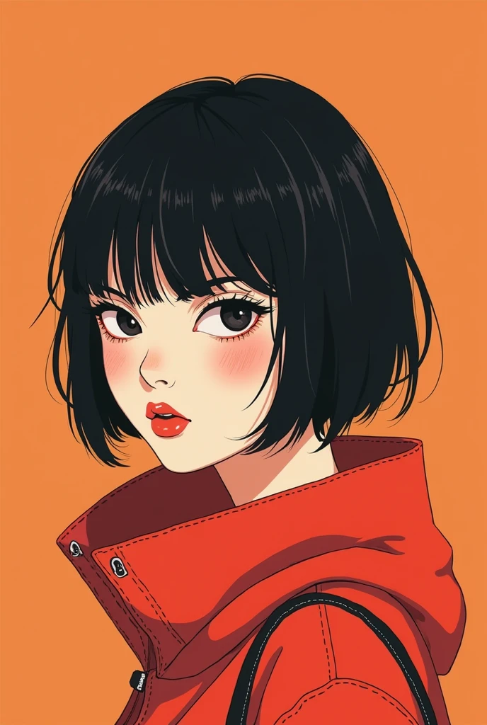 A proud and gentle big warm girl~
Cute with sharp eyes and sharp mouth~Style Beauty,author:conrad roset a cool girl,Lack of metal,Surreal minimalist shadows,Flat illustration, Luo Erchun,