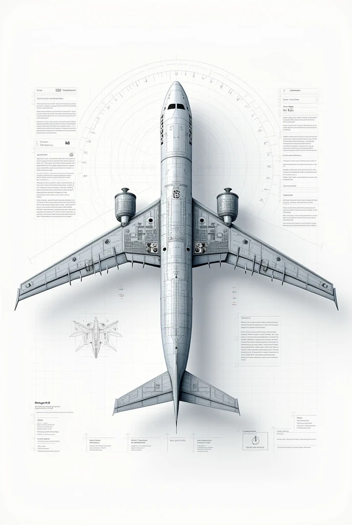 Generates an image on the schematic of an airplane