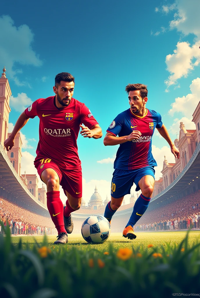 VENICE vs Barcelona FOOTBALL ADVERTISING POST