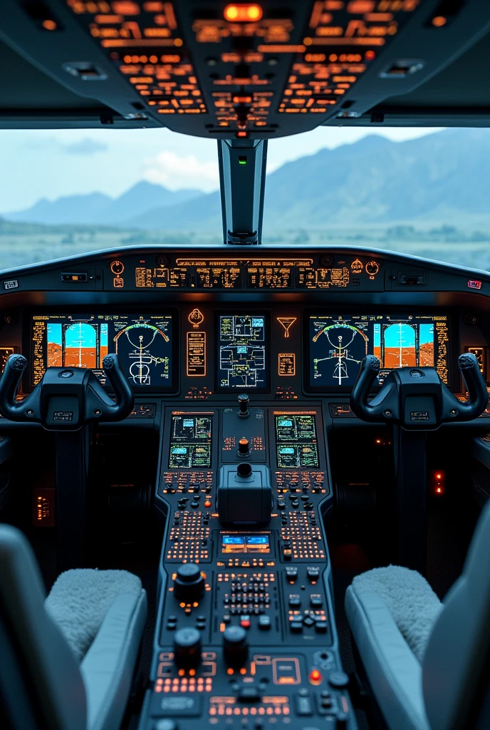 Generates an image of an airplane's navigation and communication system