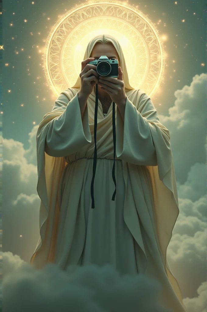 Generate the image of God backing the camera 