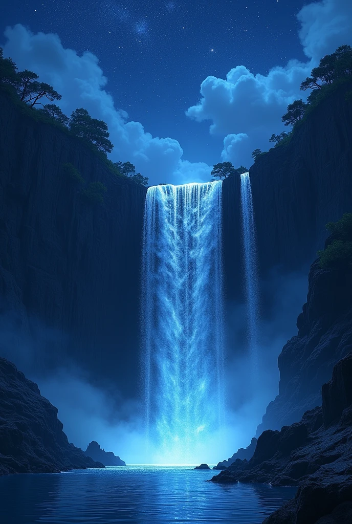 Night Sky waterfall Sparkling