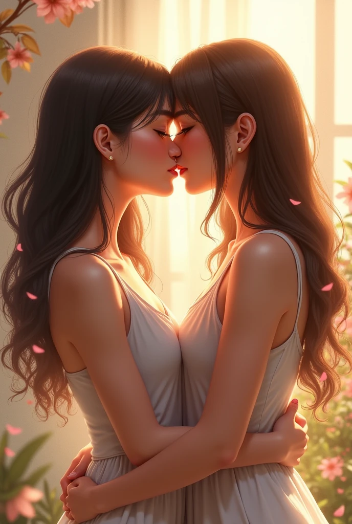 Girls kissing