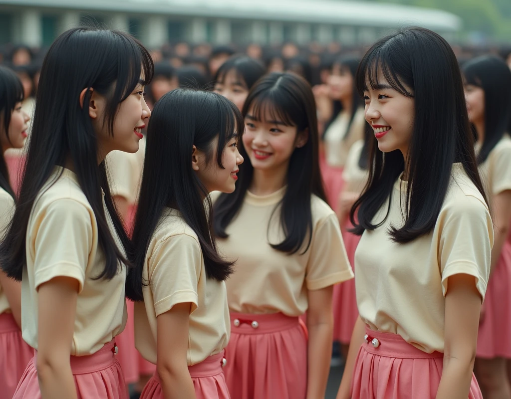 (((((Japanese Clone-girls=Myself))))), (((Super Best masterpiece Clone-girls Raw Photography Art))), (((16K, Highest quality, Ultra-high resolution, Real Photography, RAW Photos))), (((It&#39;s so unrealistic., With unparalleled depiction, With an unfathomable sight, An unprecedented and shocking worldview, Clone-girls: In a world of mass reproduction, Ultra-realistic))), (((Japanese Girls, Saito-Asuka, 18yo, Small face, Thick black hair, Semi-long hair, Dark Eyes, Mature face, Cute Smile, Smiling face, A gentle gaze, (((Very happy laughter)))))), (((Very beautiful detailed girls, Accurate body structure, Accurate body movements, Very detailed body, (((Super big breasts, Large bulge of ample breasts)))))), (((Summer Girls' School Uniform, Light beige short-sleeved shirt, I can see the cleavage, Emphasise the fullness of your breasts, Pink mini skirt))), ((((((((Very detailed, Myself cloning, Depiction of splitting oneself, 1Myself girl→1,000,000,000,000,000,000,000,000,000,000Myself cloning girls)))))))), (((((((Very detailed, Myself clone-girlsの, To the exact, Flawless, The same portrayal of a person, (((MyselfとFlawless同じ女体で, MyselfとFlawless同じ顔で, MyselfとFlawless同じ髪形で, MyselfとFlawless同じ服で, MyselfとFlawless同じ背丈で, MyselfとFlawless同じSuper big breasts)))))))))), (((((Myself girls only))))), (((((1,000,000,000,000,000,000,000,000,000,000Myself girls))))), (((Very detailed, Extremely crowded, Body-to-body contact with no gaps))), (Bright and soft lighting), (((((Clear and accurate perspective depiction, super wide view, Ultra-wide field of view, Focus on the average value of the image))))), (((((Very detailed depiction, More than a few thousand Myselves, Physical contact, Pleasant conversation, Holding hands, Hug, walk))))), In a place where you can see a hill in the city, The proliferation of clones of Myself continues々And so it continues, filling the horizon and creating a world of just me