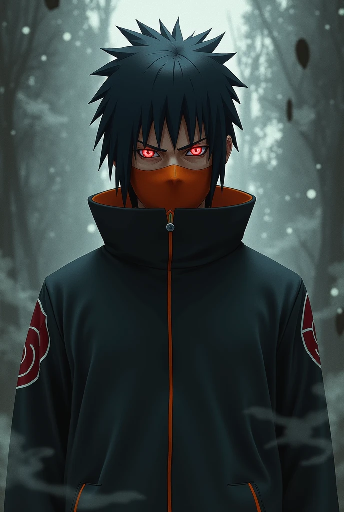 Create obito uchiha with rinnegan eyes