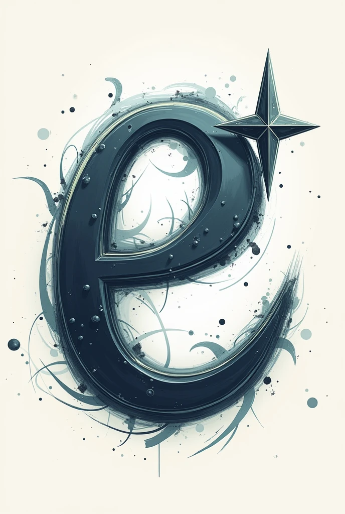 An E styled with a star autograph one line