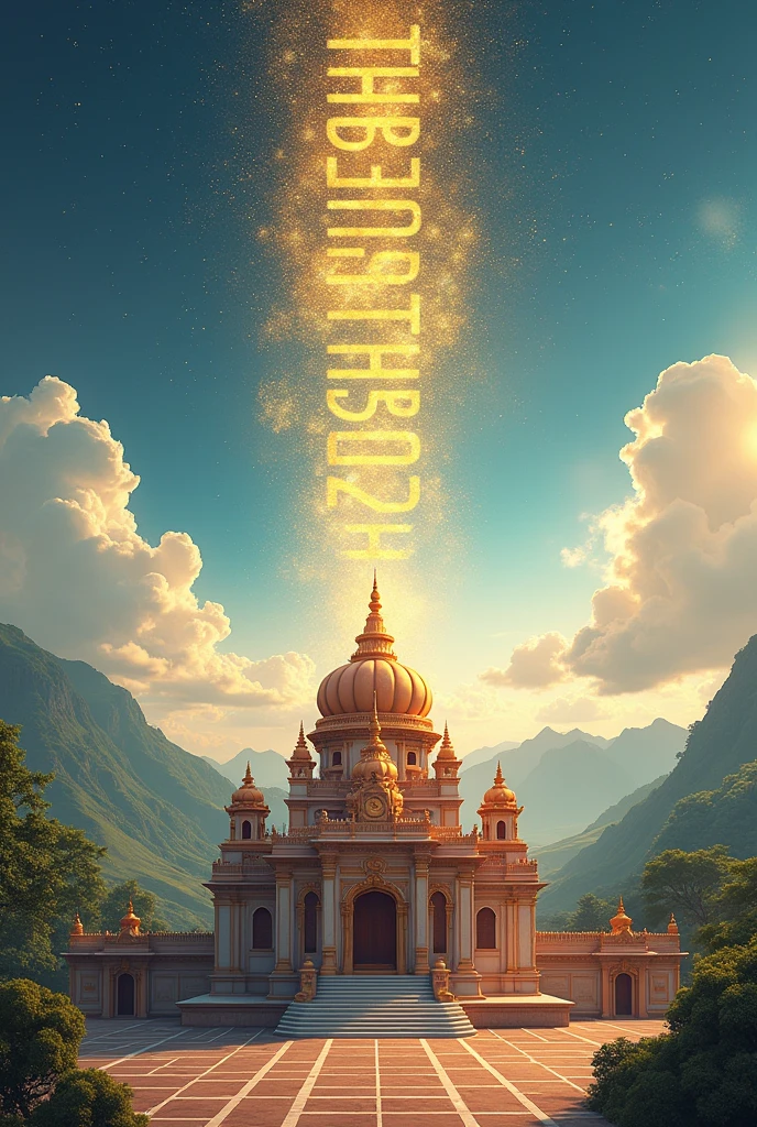 Ramdevpir_dham_ranasan Golden text in sky
