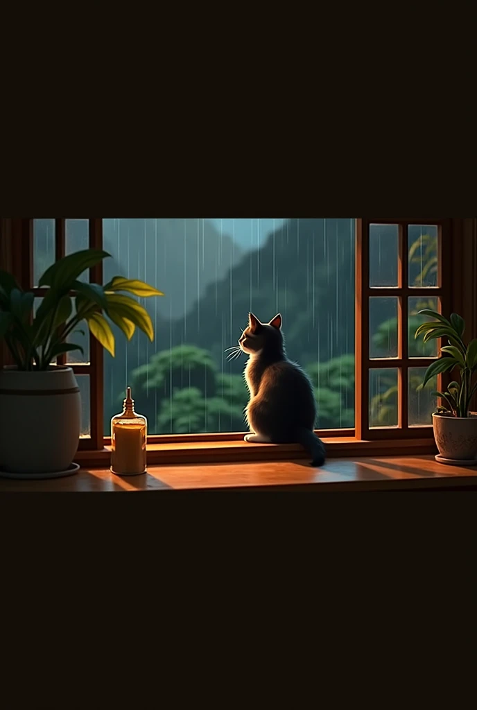 The background image of listening to the rain outside the window was uploaded to the background image platform.. The background image of listening to the sound of rain outside the window is a computer wallpaper that is included in the landscape category. The window wallpaper is a dynamic wallpaper.. Listen to the sound of rain outside the window. The background image size is 3840x2160.. If you want to use a high resolution wallpaper, Please download the Yuanqi Wallpaper client to use the high-quality background image of listening to the rain outside the window..((A cat sits and watches the rain fall.))