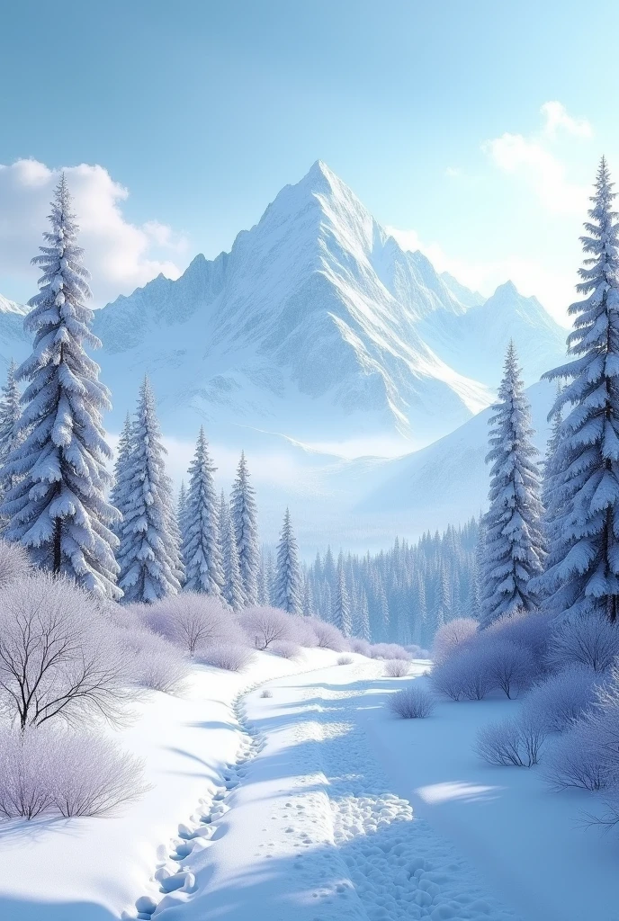 ((Best quality, 8k, Masterpiece :1.3)),Snow Scenery