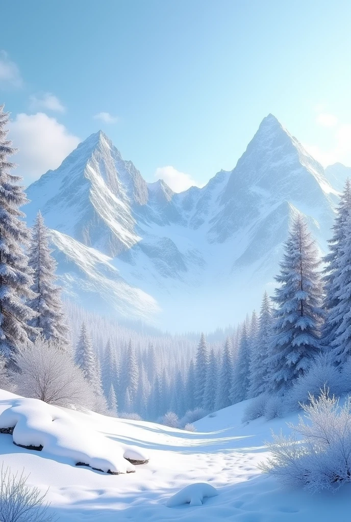 ((Best quality, 8k, Masterpiece :1.3)),Snow Scenery