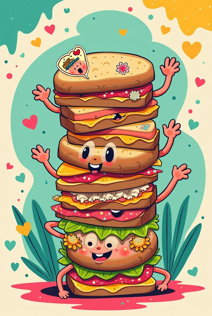 Make me a list of sticker wanpaku sandich