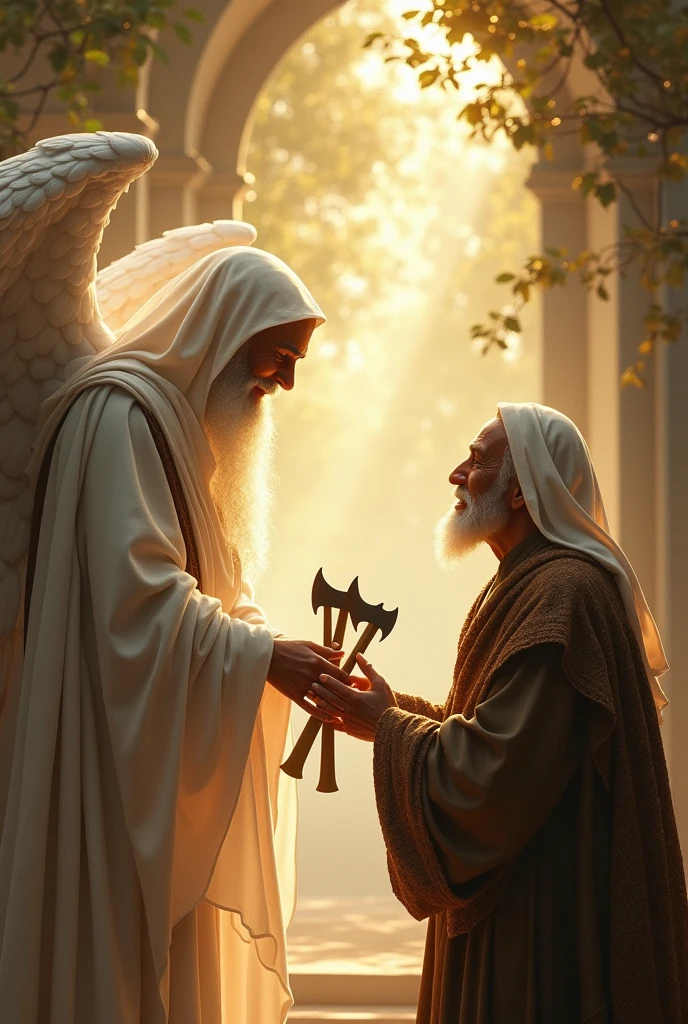 The angel, impressed by his honesty, gave three axes to a islamic boy Kathuria 65-year 