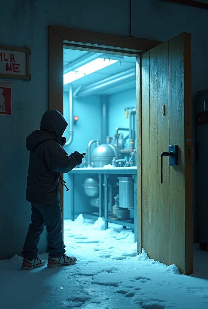 [Close-up: Max spots something—a small lever hidden in the wall. He pulls it, and a secret door slides open, revealing a hidden underground ice cream factory.]