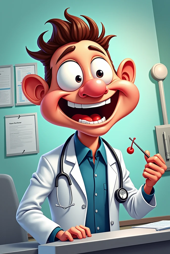 Kidney Dan with doctor cartoon image