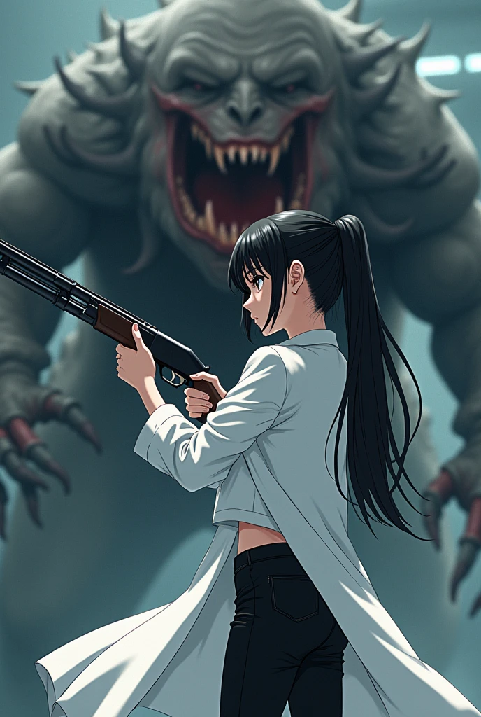 SeaArt Bot
Txt2Img
Studio
(ponytail forehead hair pulled back:1.3) (black hair:1.3), a woman in a white labcoat and black pants holding shotgun, staring at insanely creepy monster, anime style, from girls frontline, fine details. girls frontline, girls frontline universe, girls frontline style, girls frontline, girls frontline cg, soft anime illustration, 2 0 2 2 anime style, 2022 anime style, pixiv contest winner, pretty anime character design, render of april
