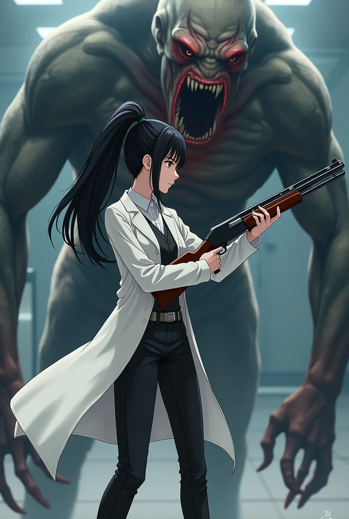 SeaArt Bot
Txt2Img
Studio
(ponytail forehead hair pulled back:1.3) (black hair:1.3), a woman in a white labcoat and black pants holding shotgun, staring at insanely creepy monster, anime style, from girls frontline, fine details. girls frontline, girls frontline universe, girls frontline style, girls frontline, girls frontline cg, soft anime illustration, 2 0 2 2 anime style, 2022 anime style, pixiv contest winner, pretty anime character design, render of april