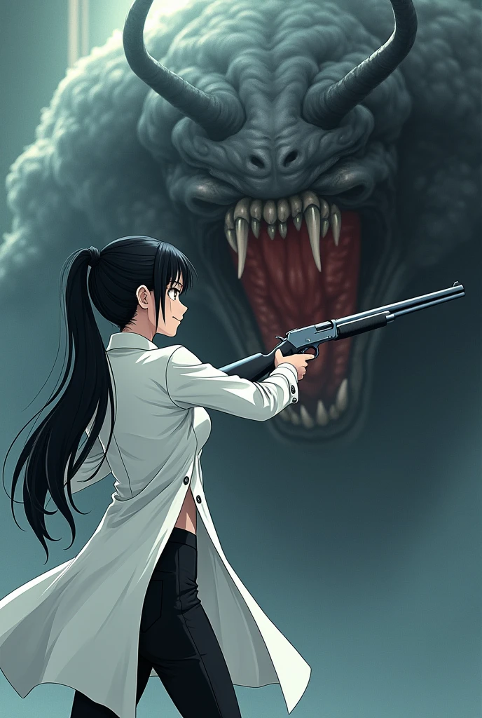 SeaArt Bot
Txt2Img
Studio
(ponytail forehead hair pulled back:1.3) (black hair:1.3), a woman in a white labcoat and black pants holding shotgun, staring at insanely creepy monster, anime style, from girls frontline, fine details. girls frontline, girls frontline universe, girls frontline style, girls frontline, girls frontline cg, soft anime illustration, 2 0 2 2 anime style, 2022 anime style, pixiv contest winner, pretty anime character design, render of april
