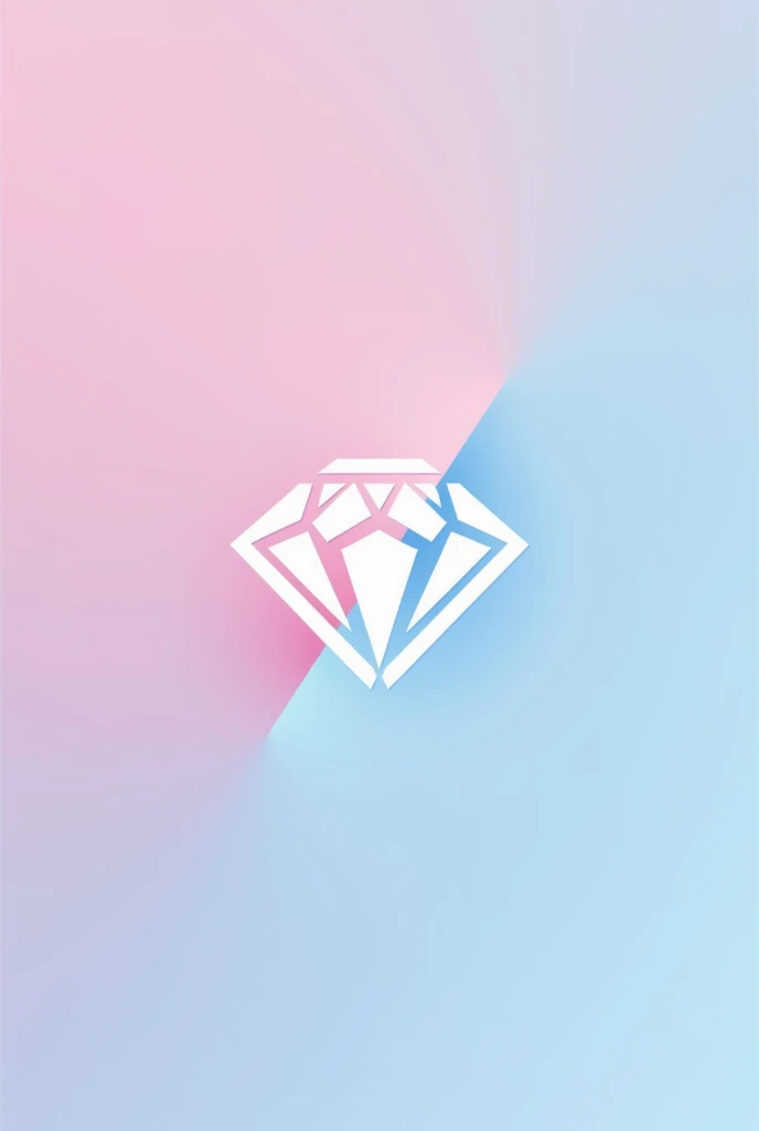Create a logo that has "Diamond Edge" pink and light blue with white letters 