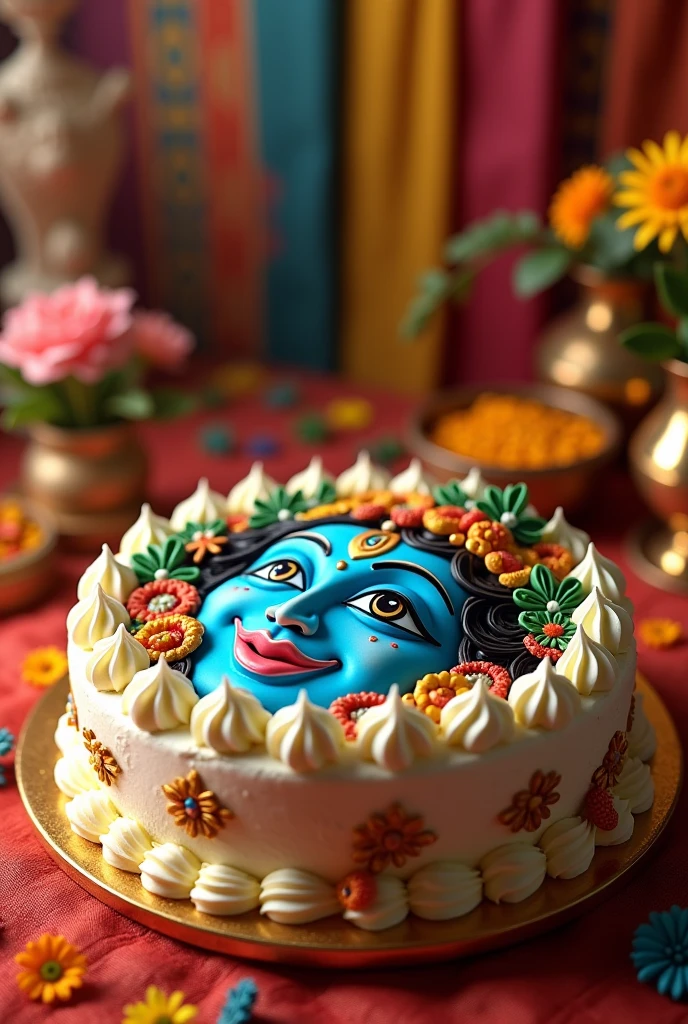 Janmashtami birthday Krishna cake