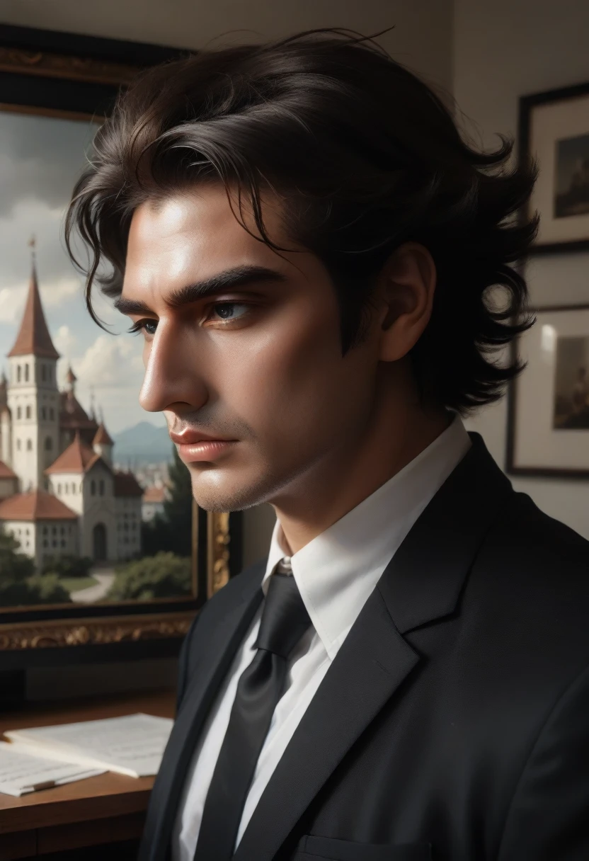 masterpiece, Best quality, ((Beautifully detailed Wolf)) (очень подробные обои CG Unity 8k), professional majestic oil paintings by Ed Blinky, Athea Geylan, Studio Ghibli, Jeremy Mann, Greg Manchessa, Antonio Moro, popular on ArtStation, Midjourney trends and Greg Rutkowski CGSociety, difficult, high detail, clear focus, dramatic, realistic picture