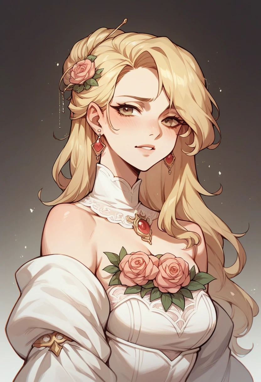Have a wedding between a blonde princess and a brown-haired prince