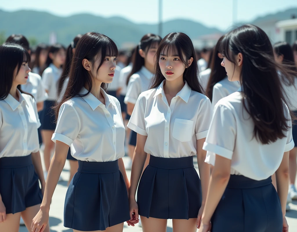 (((((Japanese Clone-girls=Myself))))), (((Super Best masterpiece Clone-girls Raw Photography Art))), (((16K, Highest quality, Ultra-high resolution, RAW Photos))), (((It&#39;s so unrealistic., With unparalleled depiction, With an unfathomable sight, An unprecedented and shocking worldview, Clone-girls: In a world of mass reproduction, Ultra-realistic))), (((Japanese Girls, Saito-Asuka, 26yo, Small face, Thick black hair, Semi-long hair, Dark Eyes, Mature face, Cute Smile, Smiling face, A gentle gaze, (((Very happy laughter)))))), (((Very beautiful detailed girls, Accurate body structure, Accurate body movements, Very detailed body, (((Super big breasts, Large bulge of ample breasts)))))), (((Summer office casual wear, White short-sleeved shirt, I can see the cleavage, Emphasise the fullness of your breasts, Dark blue mini skirt))), ((((((((Very detailed, Myself cloning, Depiction of splitting oneself, 1Myself girl→1,000,000,000,000,000,000,000,000,000,000Myself cloning girls)))))))), (((((((Very detailed, Myself clone-girlsの, To the exact, Flawless, The same portrayal of a person, (((MyselfとFlawless同じ女体で, MyselfとFlawless同じ顔で, MyselfとFlawless同じ髪形で, MyselfとFlawless同じ服で, MyselfとFlawless同じ背丈で, MyselfとFlawless同じSuper big breasts)))))))))), (((((Myself girls only))))), (((((1,000,000,000,000,000,000,000,000,000,000Myself girls))))), (((Very detailed, Extremely crowded, Body-to-body contact with no gaps))), (Bright and soft lighting), (((((Clear and accurate perspective depiction, super wide view, Ultra-wide field of view, Focus on the average value of the image))))), (((((Very detailed depiction, More than a few thousand Myselves, Physical contact, Pleasant conversation, Holding hands, Hug, walk))))), In a place where you can see a hill in the city, Myself clone-girls&#39; clone proliferation continues々And so it continues, filling the horizon and becoming a world of just me