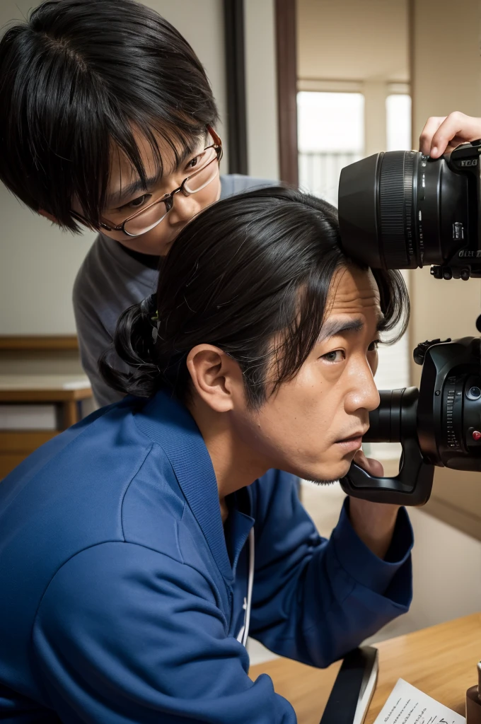 Tanjiro Kamado confronts the camera boy