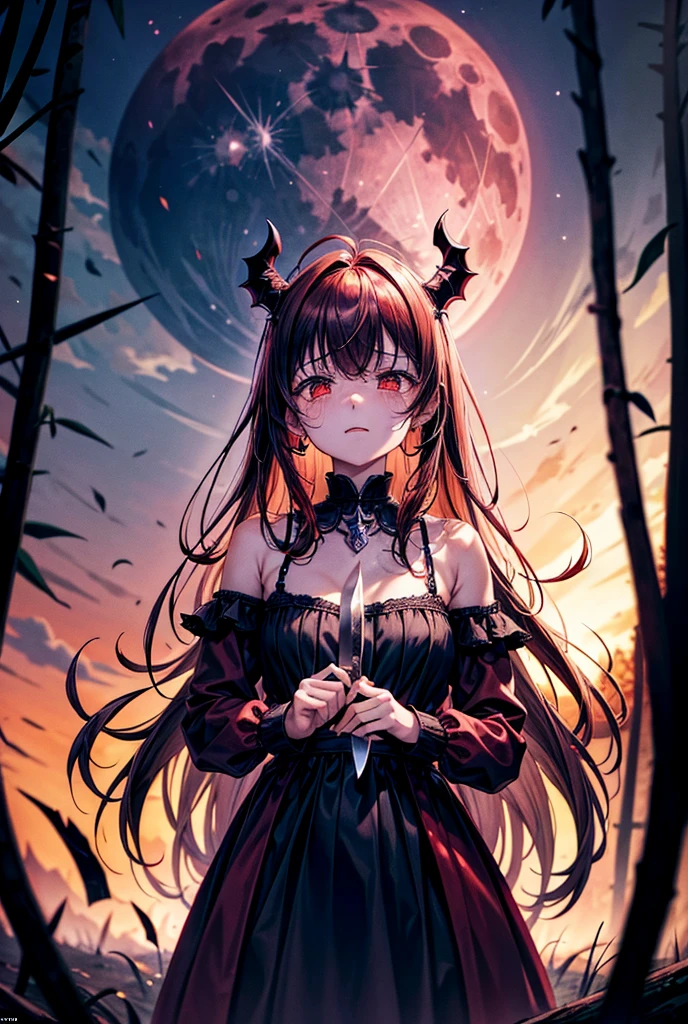 wolf whit red eyes