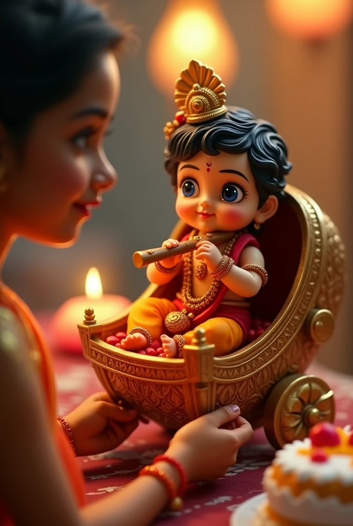 Janmashtami decoration for krishna 

