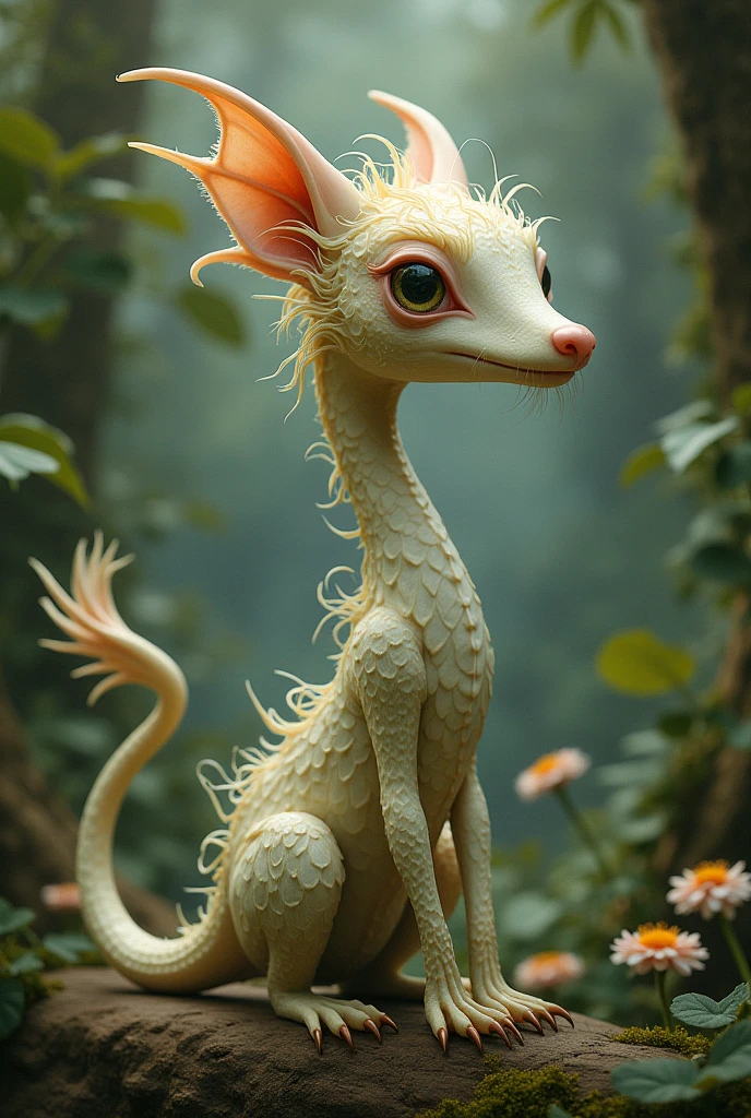 a drawing of a creature with a long nose and a long tail, concept art inspired by Brian Froud, tumblr, art nouveau, brian froud style, brian froud juan gimenez, style of jean baptiste monge, monge jean-baptiste monge, jean - baptiste monge, jean baptiste monge, tony diterlizzi and brian froud