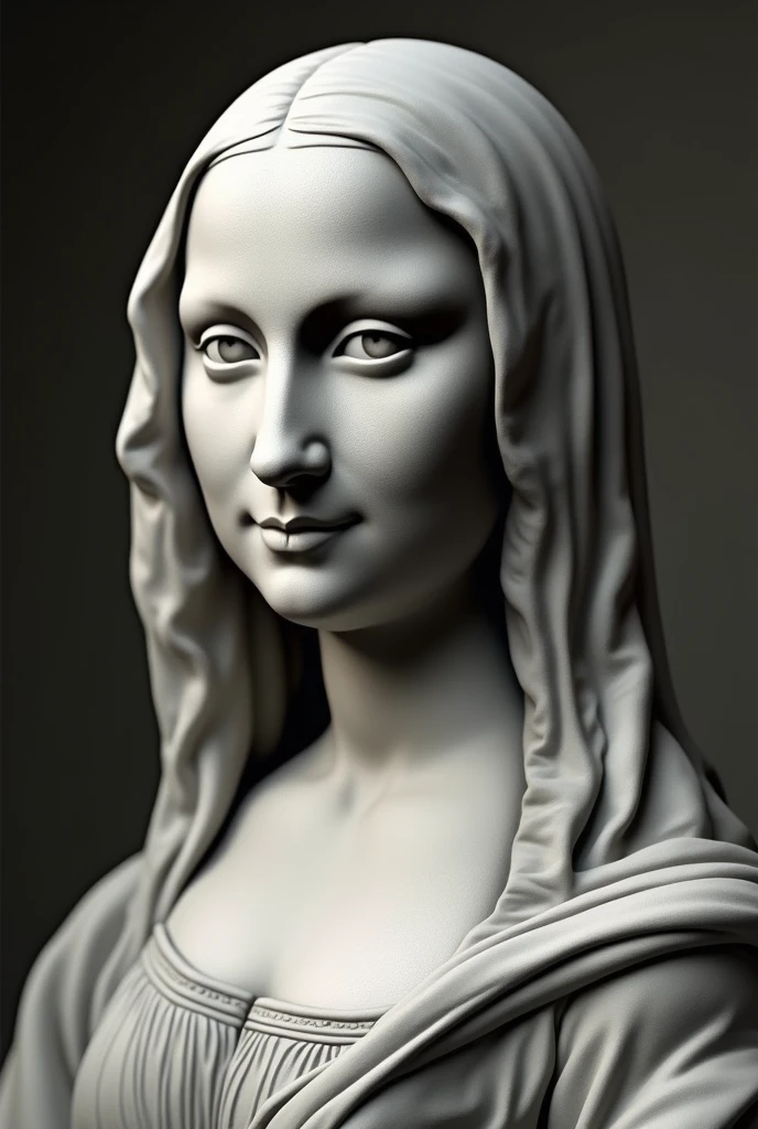 (photorealism:1.2), create the most famous portrait of monalisa into a concrete masterpiece