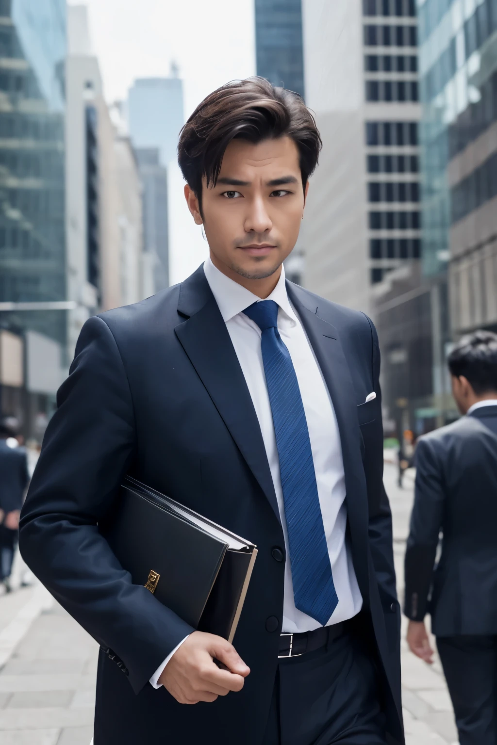 Create an image of a businessman who looks like he&#39;s really good at his job.。