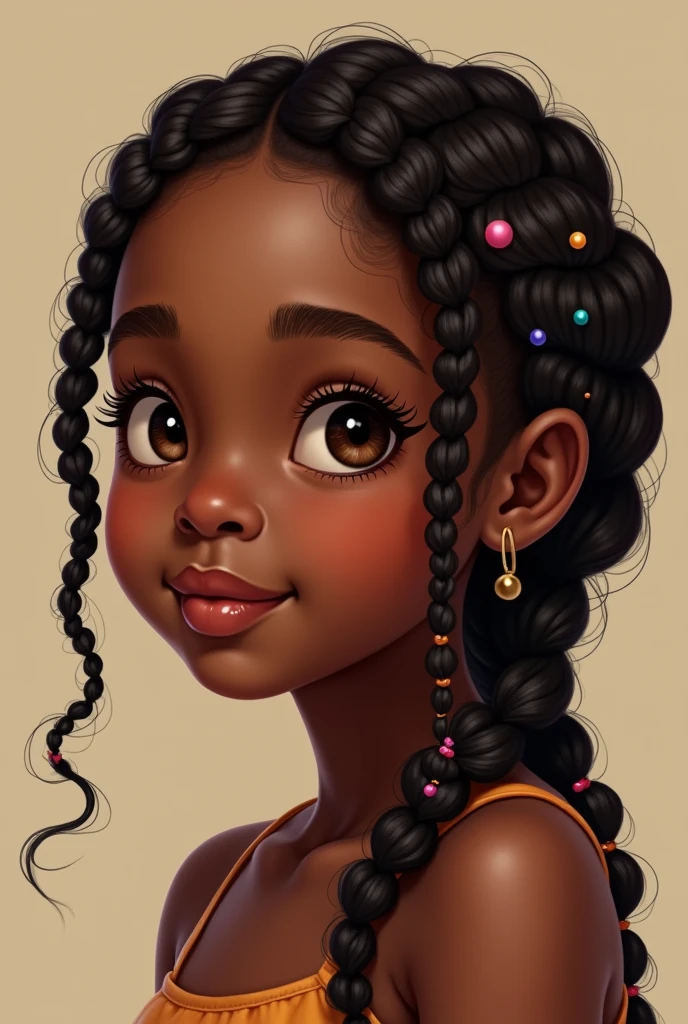 a black girl with braids and beads
