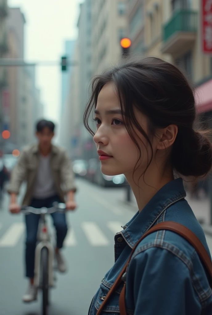 Main 🚲 se aa raha tha mujhe ek ladki dekh rahi thi