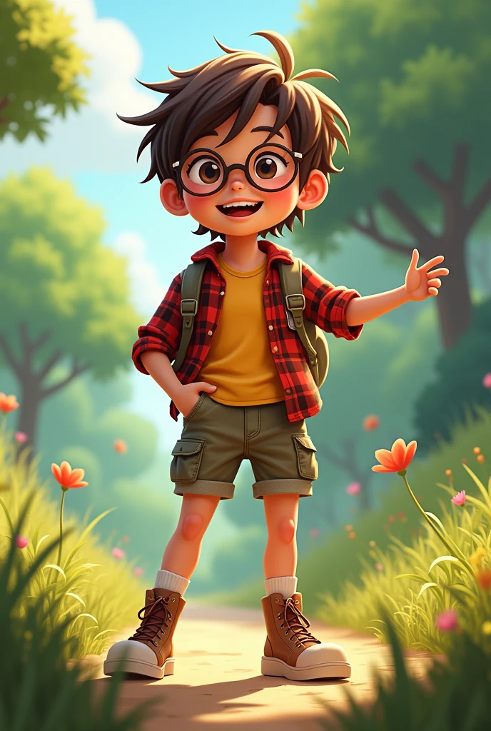 A girl named Christine and she is a tomboy with glasses