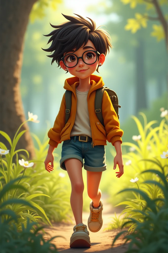 A girl named Christine, she is a tomboy and she wears glasses and is