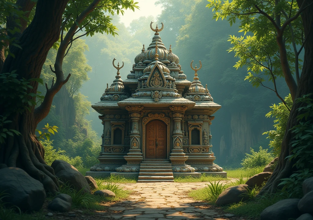 Small hindu mysterious temple